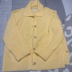 Yellow Button-Up Cardigan